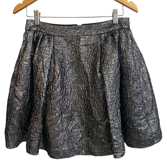 KATE SPADE NEW YORK METALLIC TWIRL REVERSE PLEAT COCKTAIL PARTY SKIRT SZ 0 $348 - Picture 5 of 11